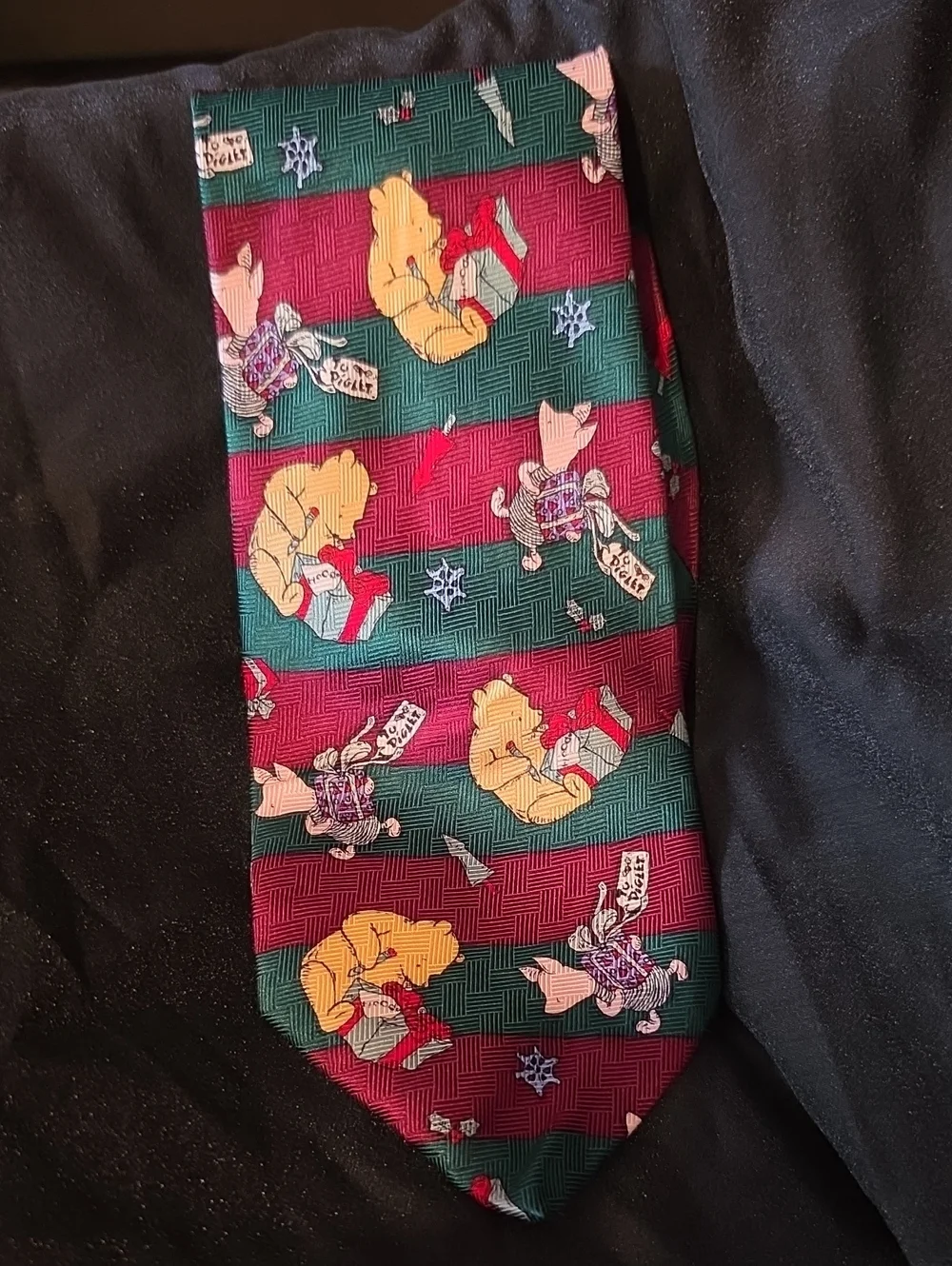 Holiday  Pattern Tie - Green, Red, Yellow